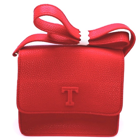 Tanger Handbags - NWOT Red Faux Leather Crossbody Bag with T